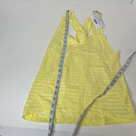New Zyia Active Women’s Size Medium Yellow Lemon Nimbus Split Back Tank Top NWT - Picture 9 of 10